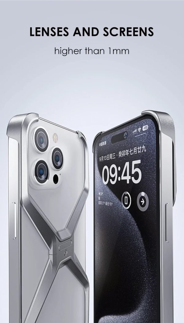 Aluminum Armor Rimless Case for iPhone 2