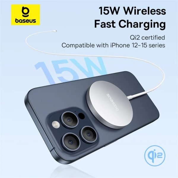 Baseus Mini 15W Magnetic Qi2 Charger 10