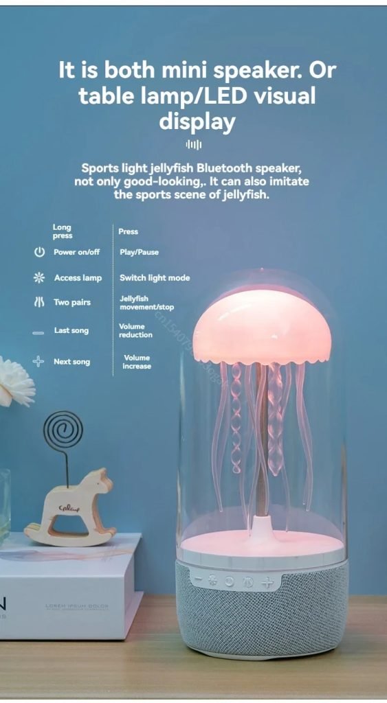 Colorful Jellyfish Lamp Bluetooth Speaker 6