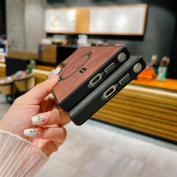 Premium Leather MagSafe Case for Samsung 3