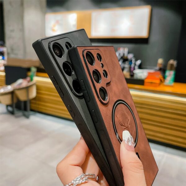 Premium Leather MagSafe Case for Samsung 4