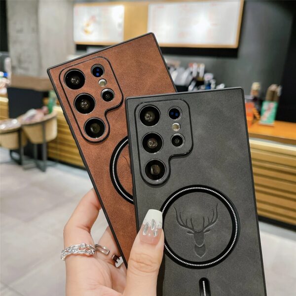 Premium Leather MagSafe Case for Samsung 5
