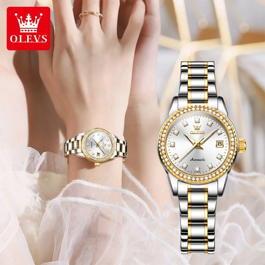 OLEVS Automatic Mechanical Couple Watch 5