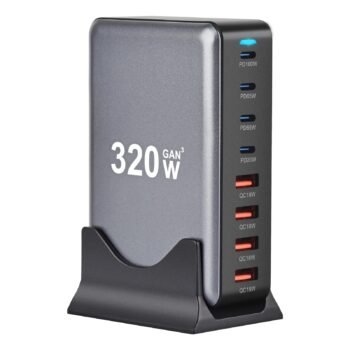 320W GaN 8-Port Fast Charger – Fast Charging for All Devices