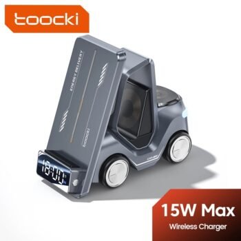 T20 Magnetic Wireless Fast Charger – Phone Stand Pad with Alarm Clock