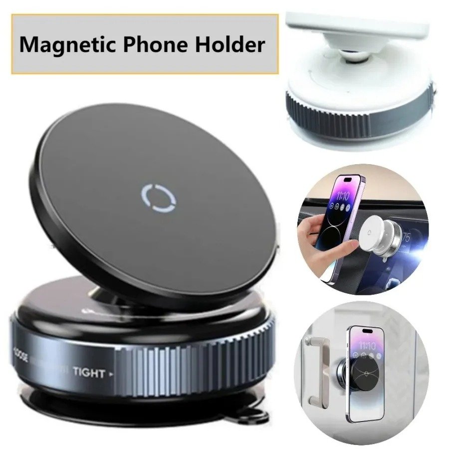 Vacuum Magnetic Car Phone Holder 2