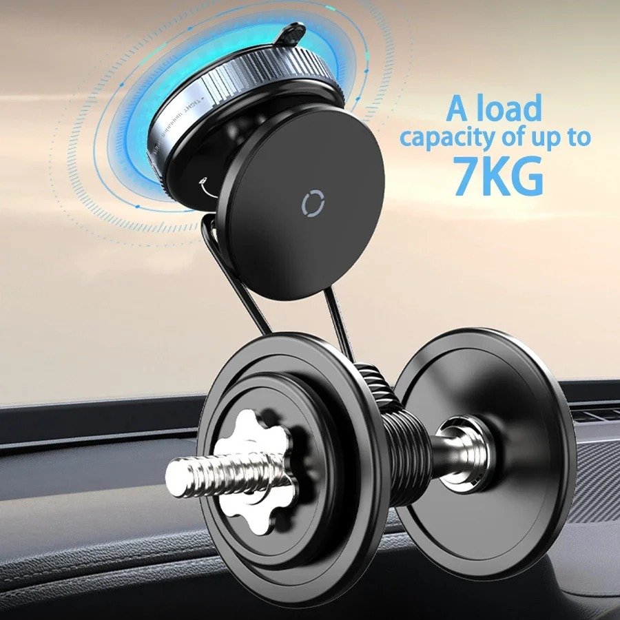 Vacuum Magnetic Car Phone Holder 4