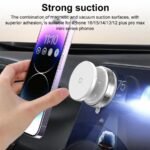Vacuum Magnetic Car Phone Holder Black