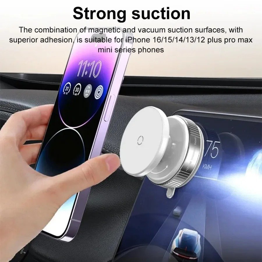 Vacuum Magnetic Car Phone Holder 5