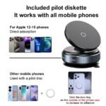 Vacuum Magnetic Car Phone Holder Black