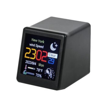 Mini Wi-Fi Desktop Weather Smart Clock Station - Black