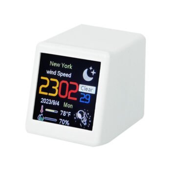 Mini Wi-Fi Desktop Weather Smart Clock Station - White